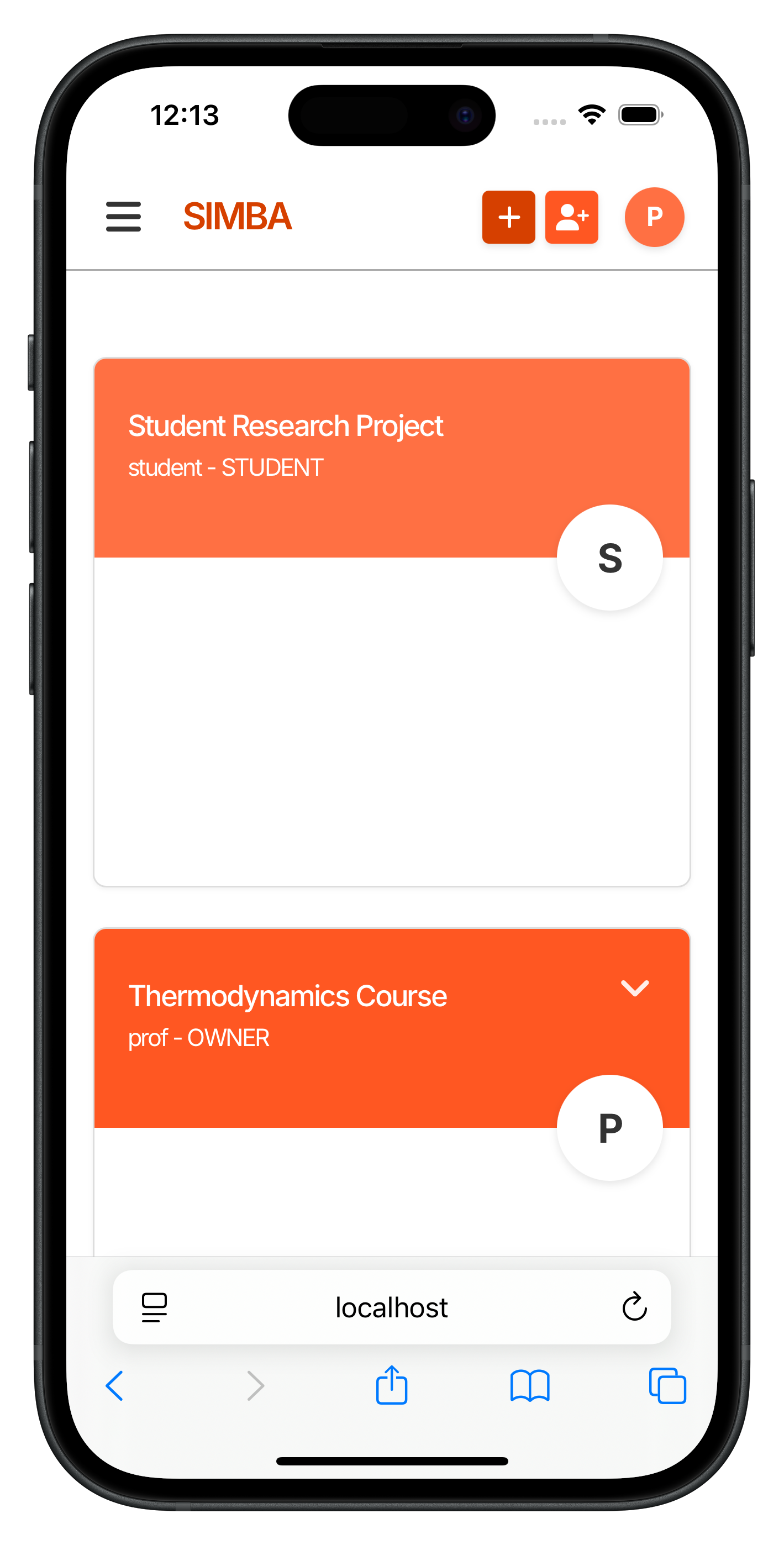 Course Management Interface